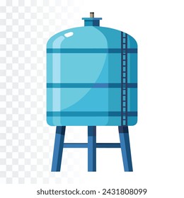 Wassertank Vektor-Illustration auf transparentem Hintergrund