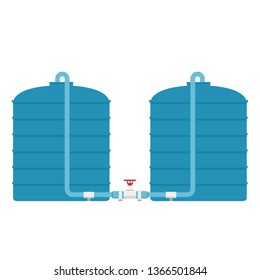 water tank vector. water tank on white background.