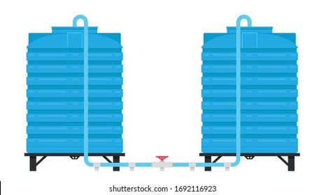 Water tank vector. water tank on white background.