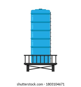 Water tank vector. water tank  on white background. free space for text.