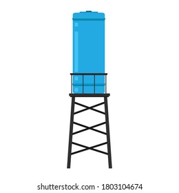 Water tank vector. water tank  on white background. free space for text.