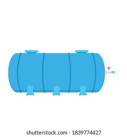 Water tank vector. water tank on white background. tap vector. Hose.
