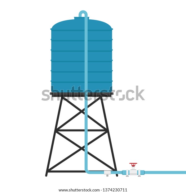 water tank vector water tank on stock vector royalty free 1374230711 https www shutterstock com image vector water tank vector on white background 1374230711