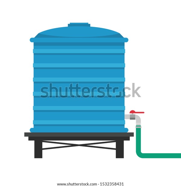 Water Tank Vector Water Tank On Stock Vector (Royalty Free) 1532358431