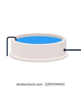 Water tank vector. Tap. Water tank on white background.