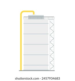 Vector del tanque de agua. Puntee. Tanque de agua sobre fondo blanco.