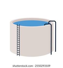 Water tank vector. Tap. Water tank on white background.