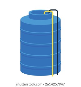 Water tank vector. Tap. Water tank on white background.