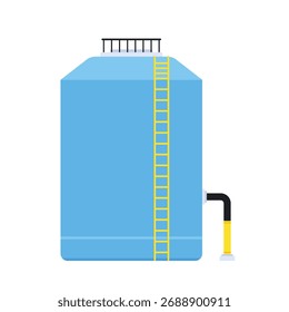Vector del tanque de agua. Toque. Tanque de agua sobre fondo blanco.
