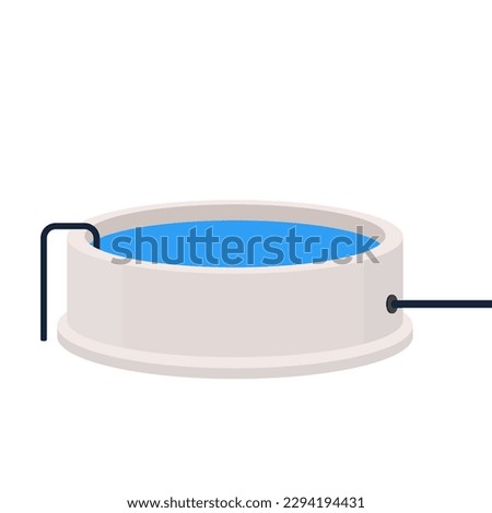 Water tank vector. Tap. Water tank on white background.
