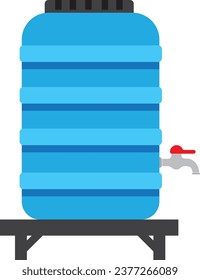 Water tank vector. tap. wallpaper. free space for text.