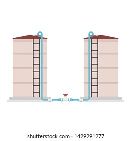 water tank vector. wallpaper. free space for text. copy space. tanker.