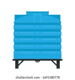 Water tank vector. wallpaper. water tank  on white background. free space for text. copy space.