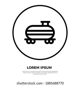 Wassertanker Ikone Vektorgrafik. Logistiksymbol. Eps10 Vektorgrafik.