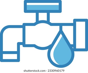 Icono azul del salto de agua - Icono único, vector