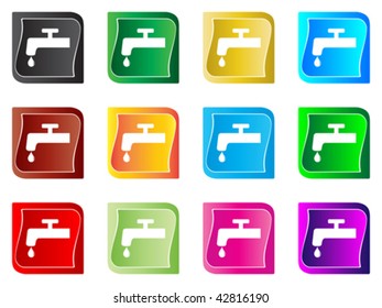 water tap buttons different colors