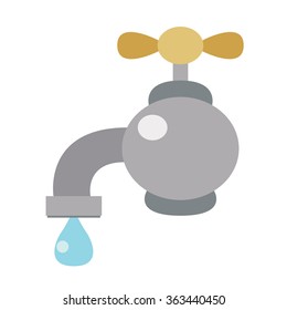 water tap cartoon vector