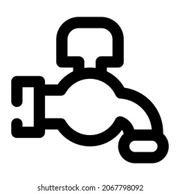 water tap for construction icon lineal