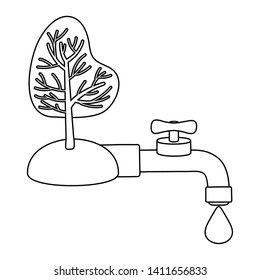 Water tap with drop design