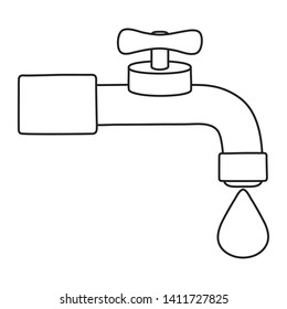 Water tap with drop design