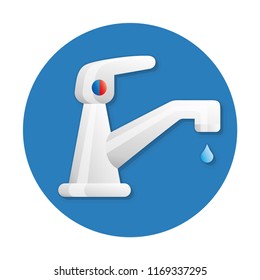 Water tap with drop icon