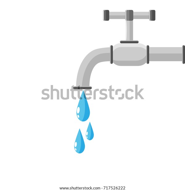 Robinet D Eau Avec Une Goutte D Eau Image Vectorielle De Stock Libre De Droits