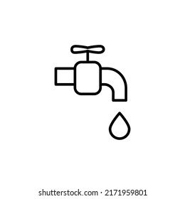 water tap editable stroke icon, Smart stroke icon