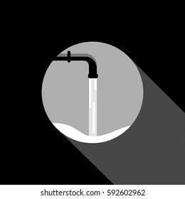 water tap fall black