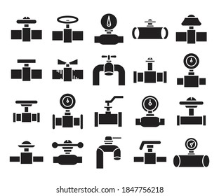 Wasserhahn, Wasserhahn und Hydrantenrohrsymbole