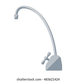 Water tap for water filter flat icon