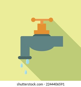 Water Tap flat icon vector illustration