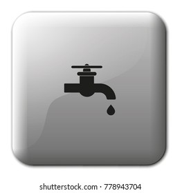 Water tap flat vector icon.