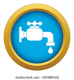 Water tap icon blue vector isolated on white background for any design