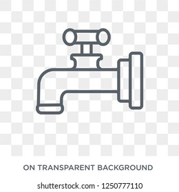 Water tap icon. Water tap design concept from Ecology collection. Simple element vector illustration on transparent background.