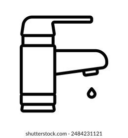 Water tap icon design in filled and outlined style
