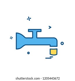 Water tap icon design vector