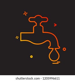 Water tap icon design vector