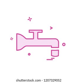Water tap icon design vector