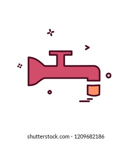 Water tap icon design vector