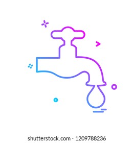 Water tap icon design vector