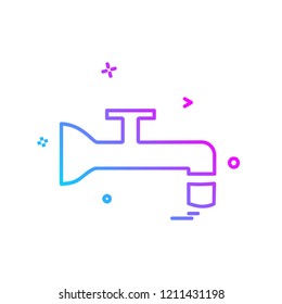 Water tap icon design vector
