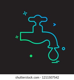 Water tap icon design vector