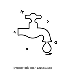 Water tap icon design vector