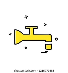 Water tap icon design vector