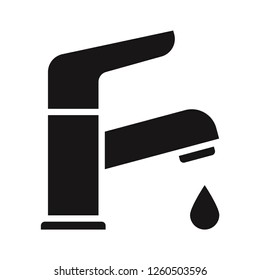 Water tap icon. Faucet vector