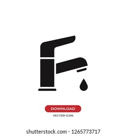 Water tap icon. Faucet vector