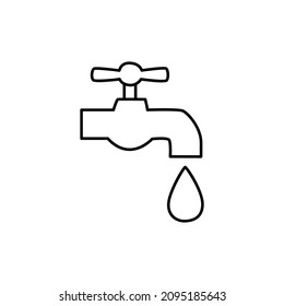 Icono de golpe de agua en estilo de línea negra plana, aislado en fondo blanco