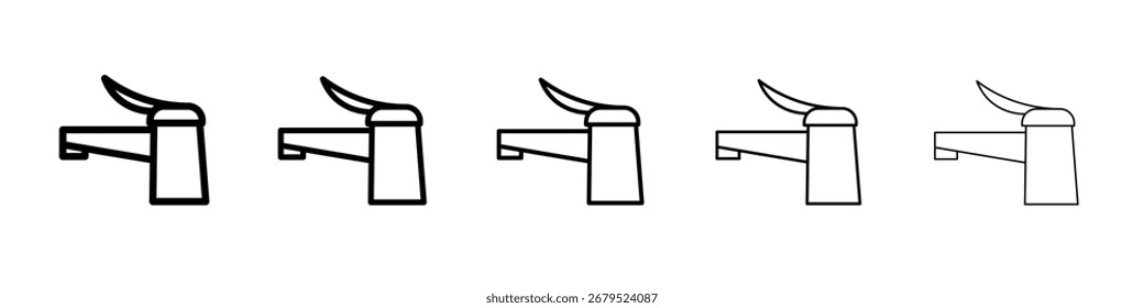 Icono de grifo de agua Diseño plano sobre fondo aislado