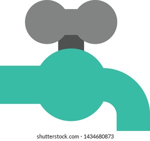 Water tap icon. Flat illustration colored vector icons of constructions for web