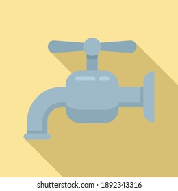 Water tap icon. Flat illustration of water tap vector icon for web design